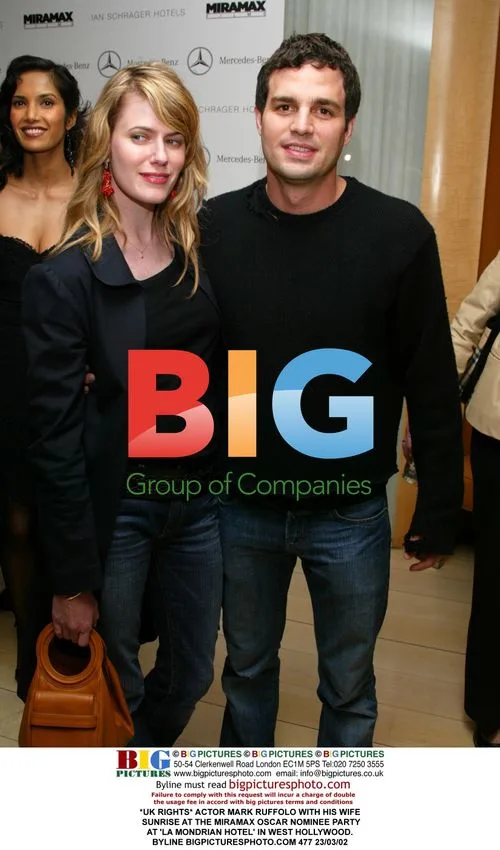 Mark Ruffolo and wife Sunrise at Miramax Oscar party