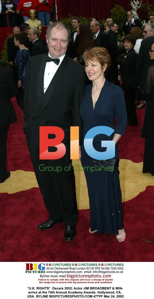 Jim Broadbent and wife at Oscars 2002