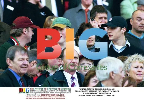Prince Harry Attends England vs Wales Rugby Match
