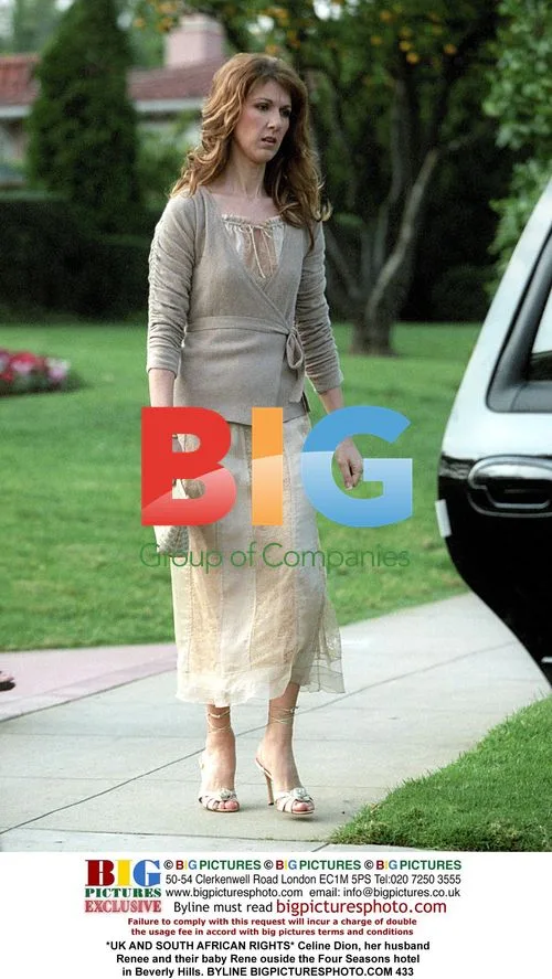 Celine Dion and Family at Beverly Hills Hotel