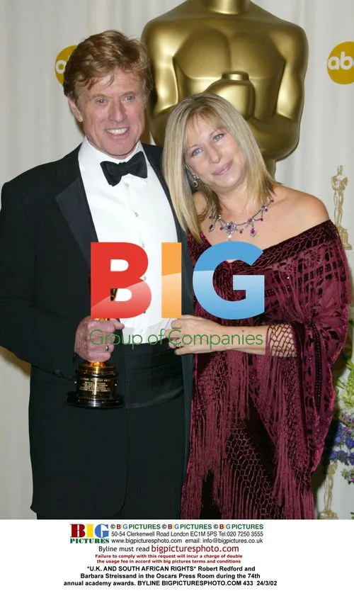 Robert Redford and Barbara Streissand at Oscars Press Room