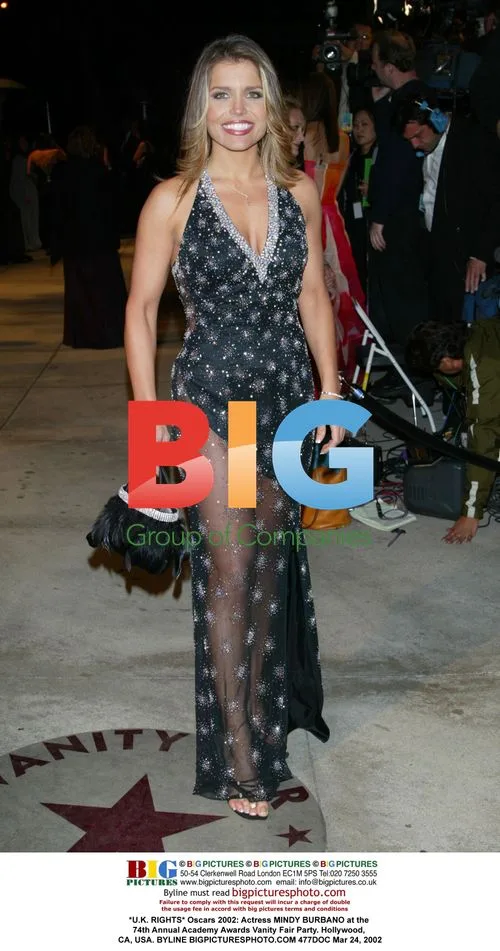 Mindy Burbano at 2002 Oscars Vanity Fair Party