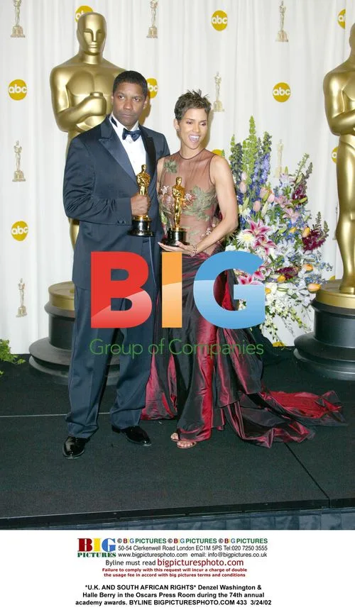 Denzel & Halle at 74th Oscars Press Room