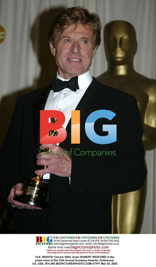 Robert Redford at Oscars 2002 press room