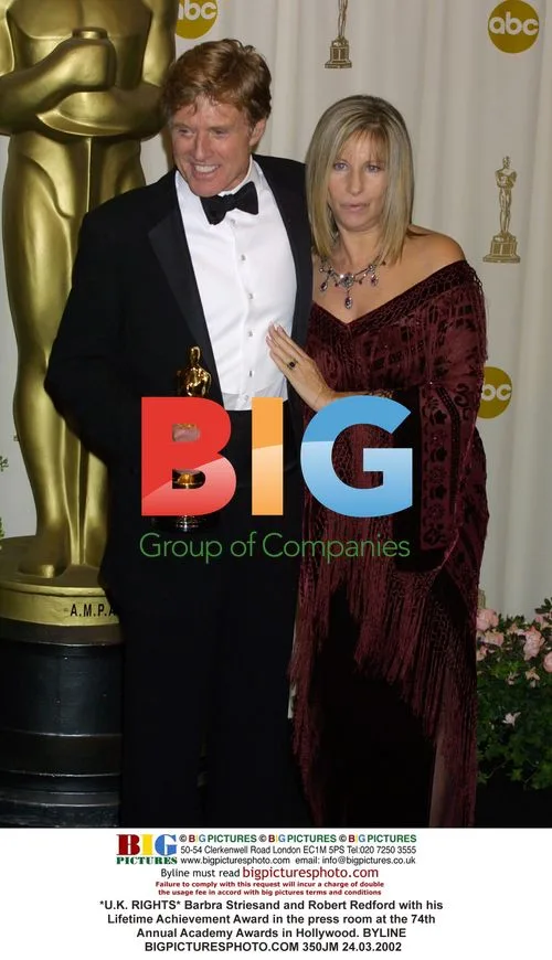 Barbra Striesand and Robert Redford at Oscars