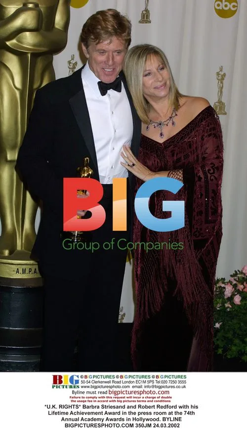 Barbra Streisand and Robert Redford at 74th Oscar Awards