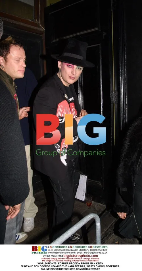 Keith Flint and Boy George Leave Kabaret Bar