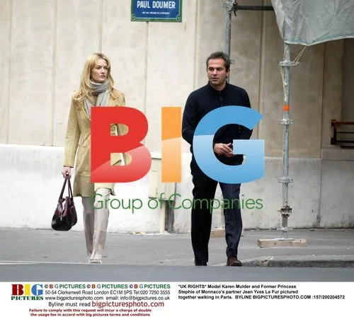 Karen Mulder and Jean Yves Le Fur in Paris
