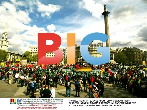Peaceful Annual Mayday Protests in London's West End