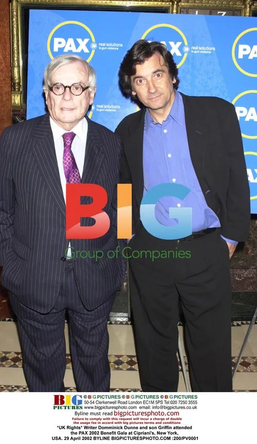 Domminick Dunne and son Griffin at PAX 2002 Gala