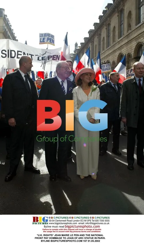 Jean Marie Le Pen and National Front at Joan of Arc Statue