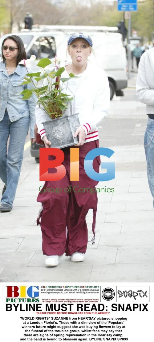 SUZANNE from HEAR'SAY shopping at London Florist's