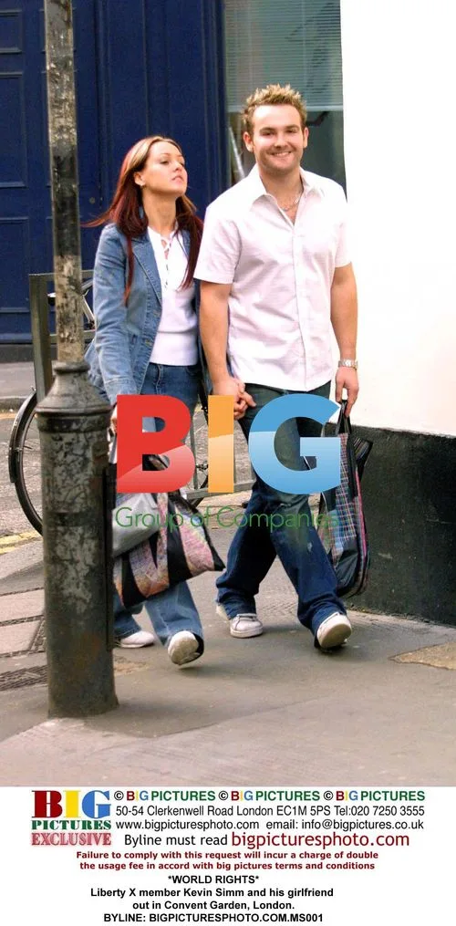Liberty X's Kevin Simm and girlfriend in London