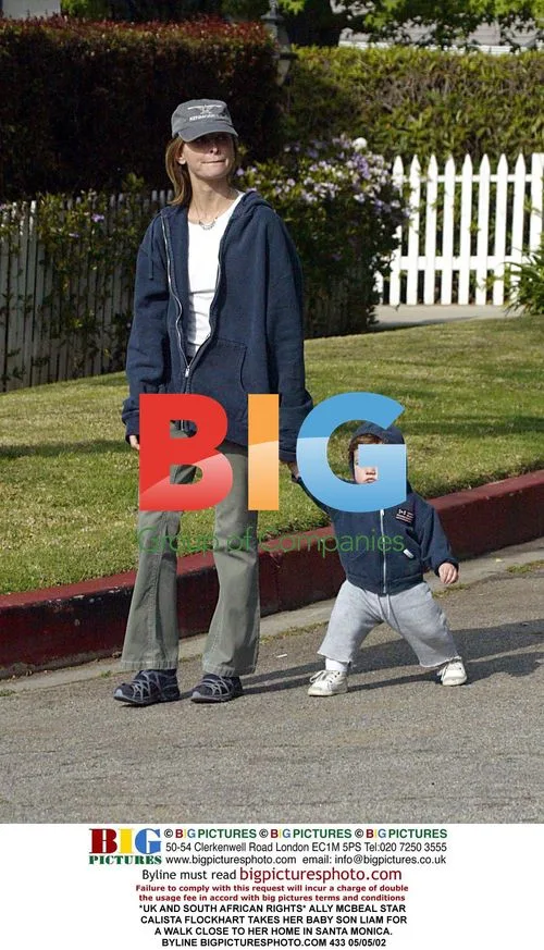 Calista Flockhart and son Liam out for a walk