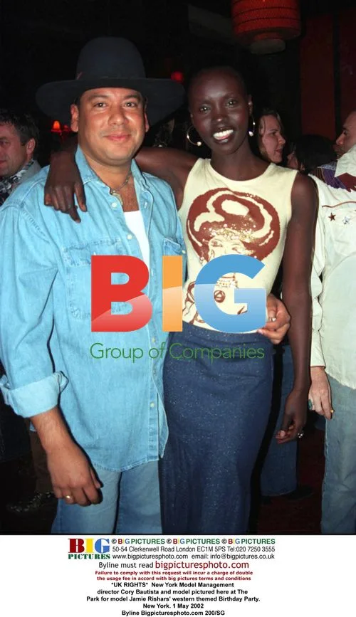 NY Model Management director and model at birthday party