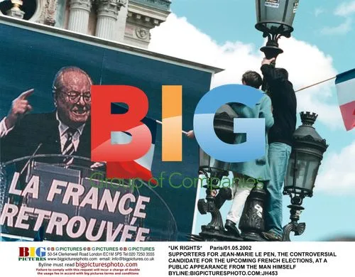 Supporters for Jean-Marie Le Pen
