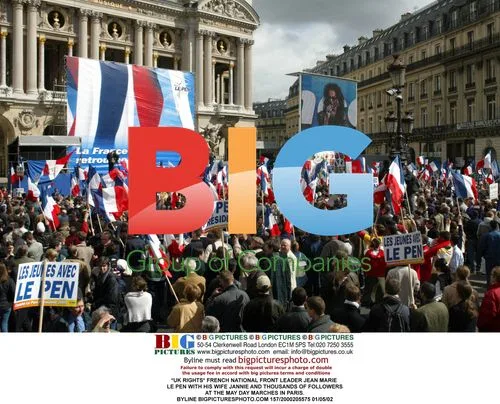 Jean Marie Le Pen with Wife at Paris May Day March