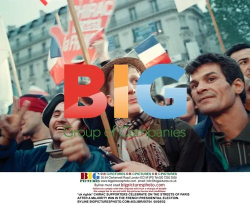 CHIRAC SUPPORTERS CELEBRATE FRENCH ELECTION WIN