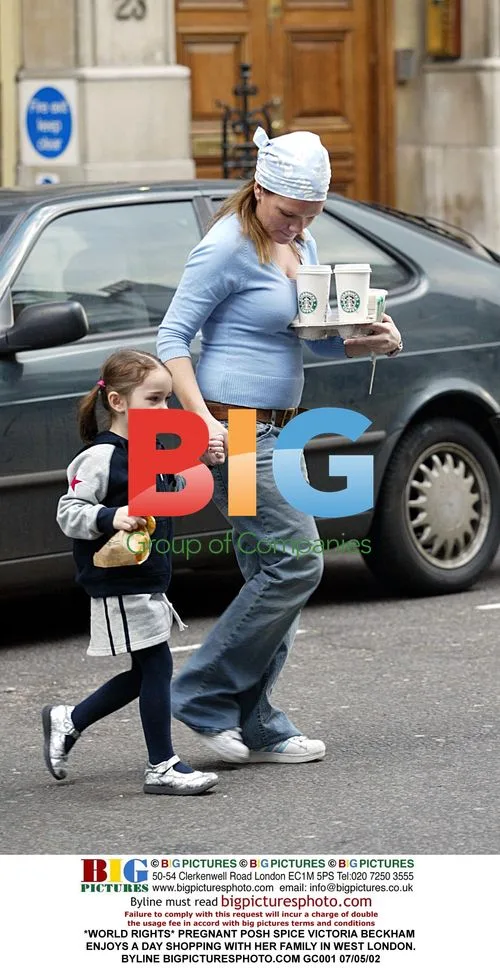 Pregnant Victoria Beckham shopping in London