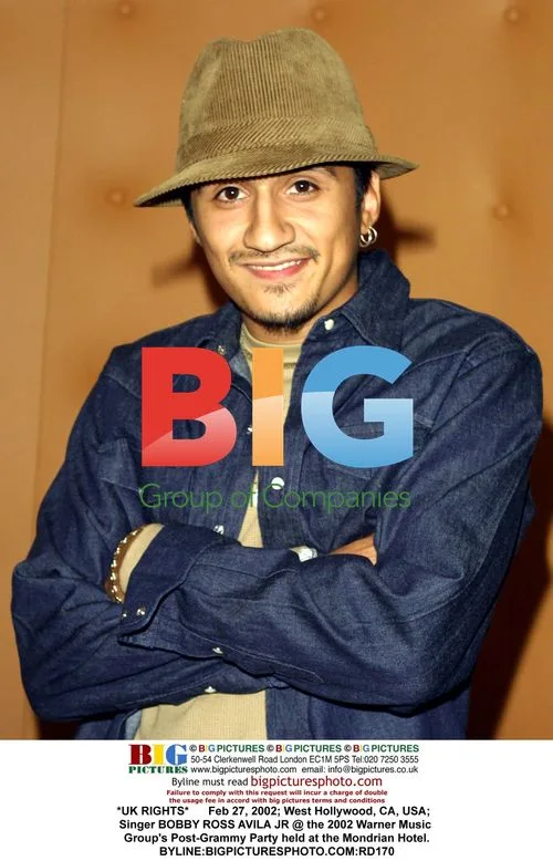 Singer Bobby Ross Avila Jr. at 2002 Warner Music Party