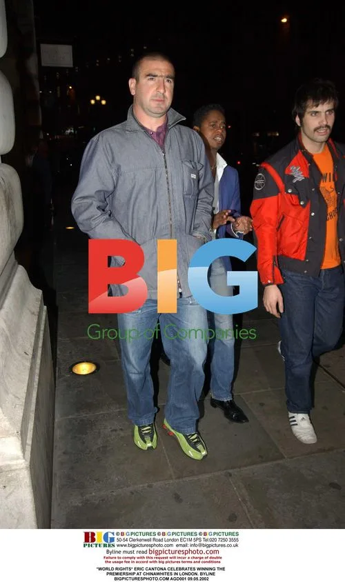 Eric Cantona Celebrates Premiership Win