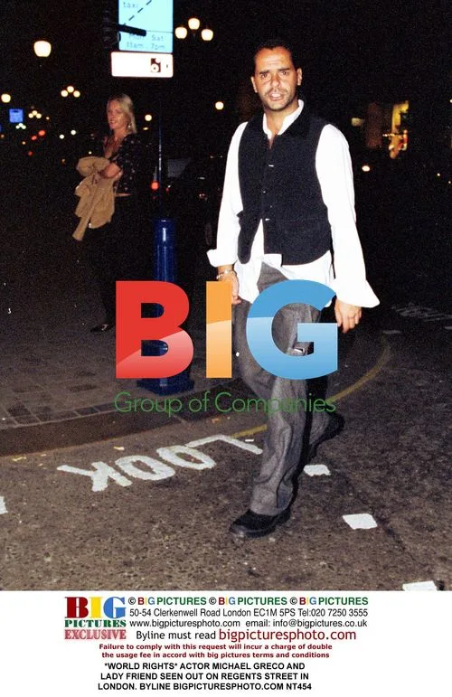Michael Greco out with friend in London
