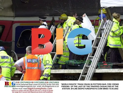 Train Crash in Potters Bar, Fire Crews Freeing Trapped
