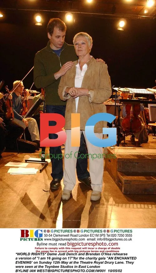Dame Judi Dench and Brendan O'Hea at charity gala rehearsal