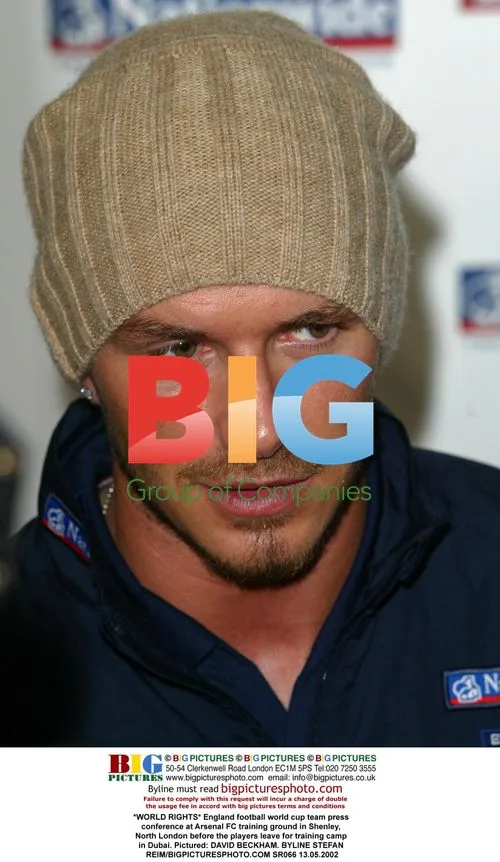 David Beckham at England football team press conference