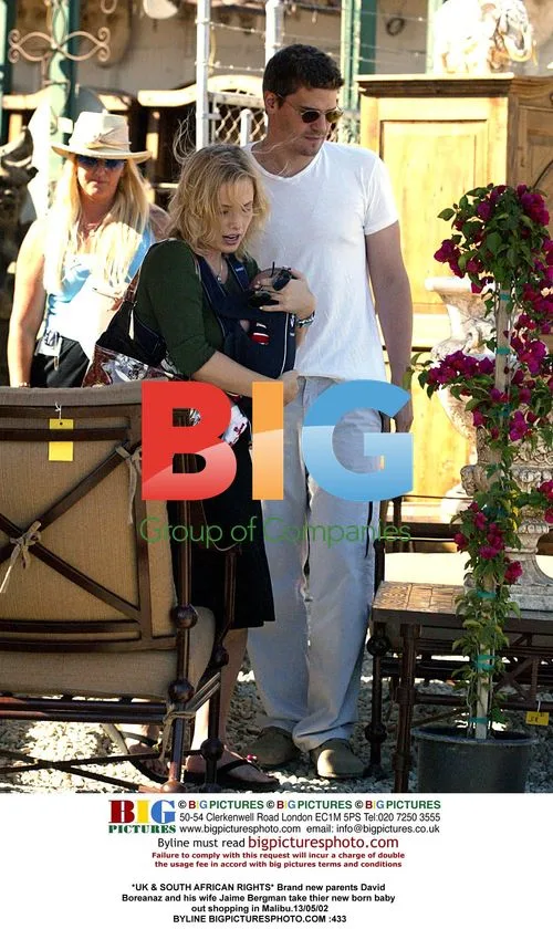 David Boreanaz and Jaime Bergman with Newborn