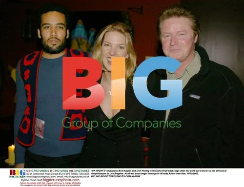 Musicians Ben Harper, Don Henley with Diana Krall