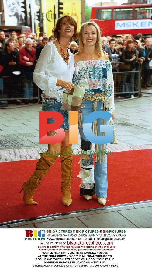 TV Actress Amanda Holden at 'We Will Rock You' Musical Debut