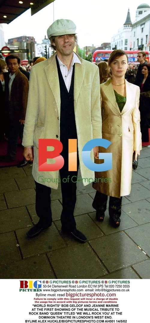 BOB GELDOF AND JEANNE MARINE at 'WE WILL ROCK YOU' Musical