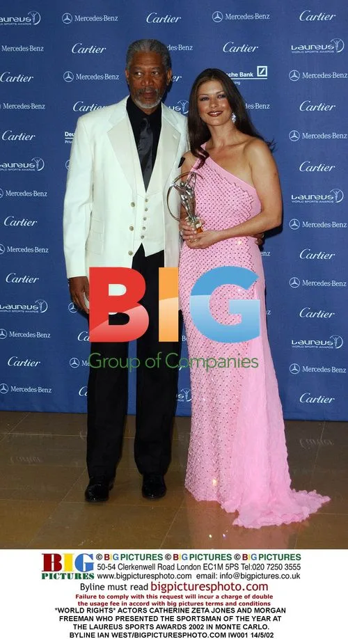 Catherine Zeta Jones and Morgan Freeman at Laureus Sports Awards