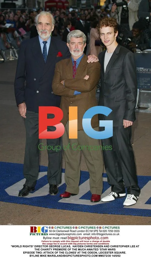 Lucas, Christensen & Lee at 'Attack of the Clones' Premiere
