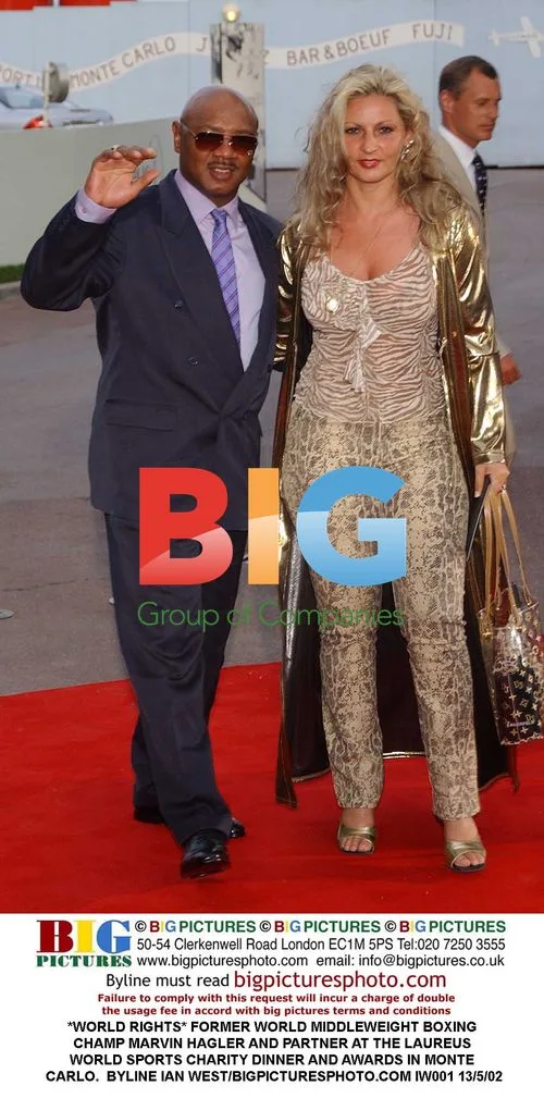 Marvin Hagler and Partner at Laureus Awards