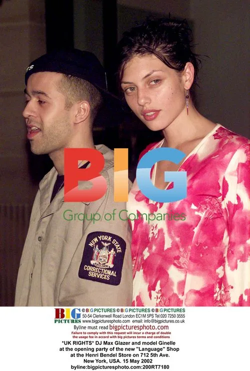 DJ Max Glazer and model Ginelle at Henri Bendel event