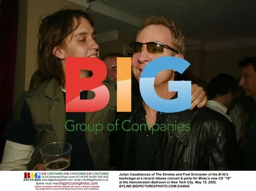 Julian Casablancas and Fred Schneider backstage