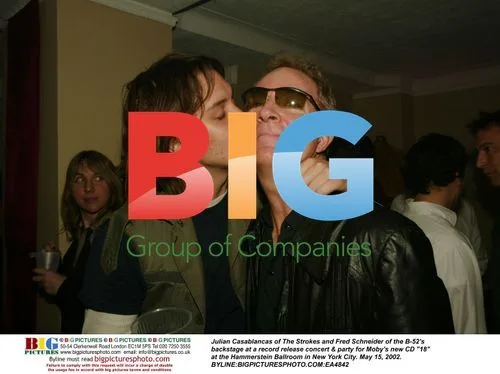 Julian Casablancas and Fred Schneider at Moby album release