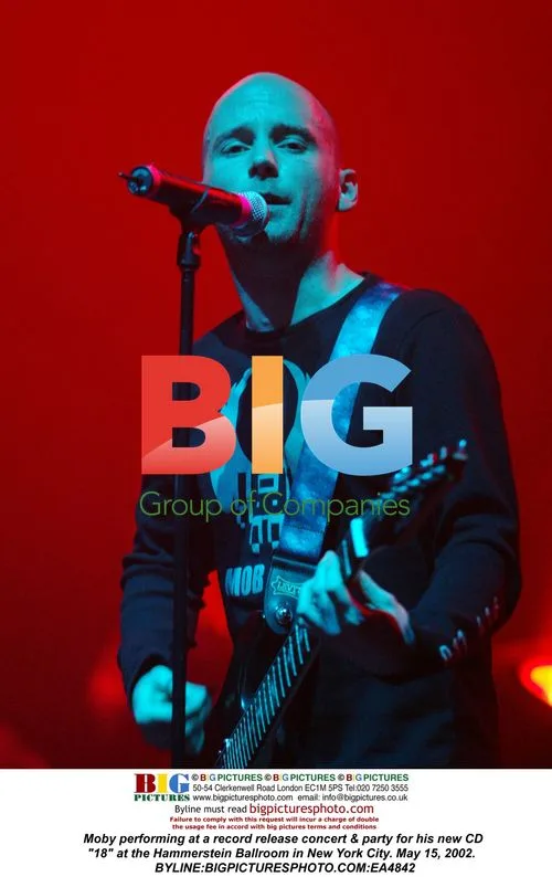 Moby performing at '18' CD release in NYC