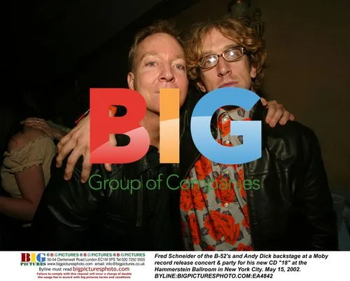 Fred Schneider and Andy Dick at Moby Record Release