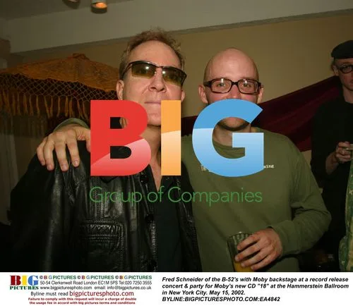 Fred Schneider and Moby at record release event