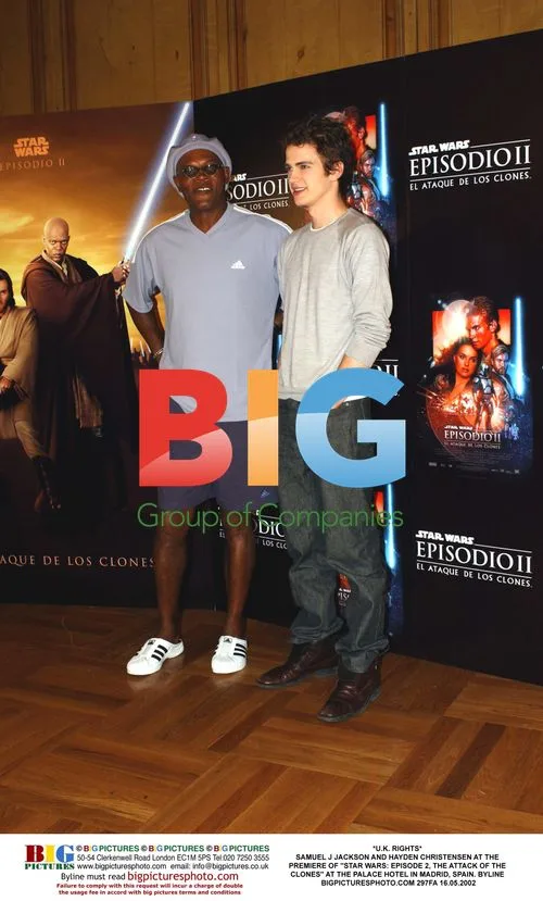 Samuel L. Jackson and Hayden Christensen at 'Star Wars' premiere