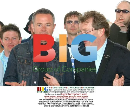 Michael Winterbottom and Tony Wilson at "24 Hour Party People" Photocall