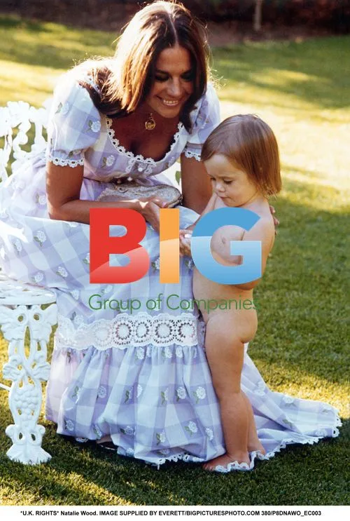 Natalie Wood and Daughter in Checkered Dress