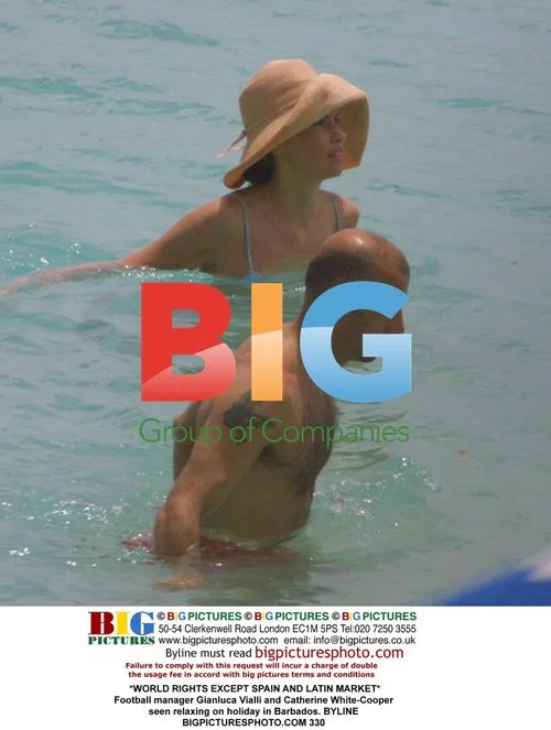Gianluca Vialli and Catherine White-Cooper in Barbados