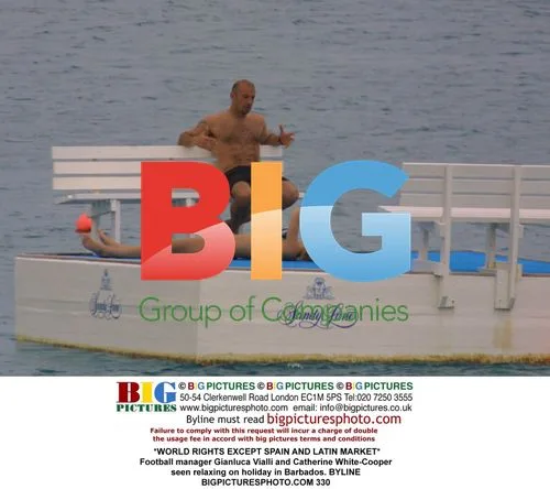 Gianluca Vialli and Catherine White-Cooper on Barbados Vacation