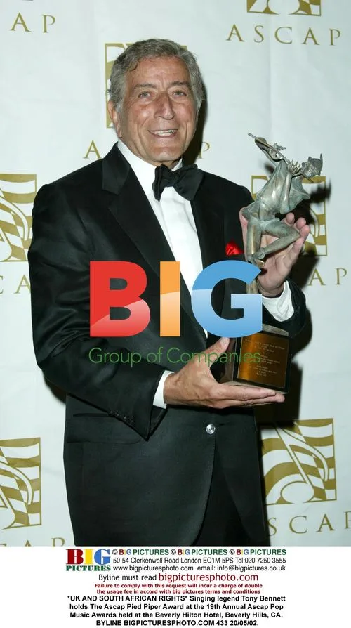 Tony Bennett Holds The Ascap Pied Piper Award