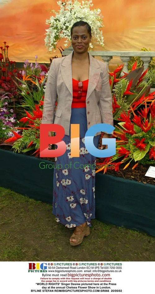Singer Desree at Chelsea Flower Show