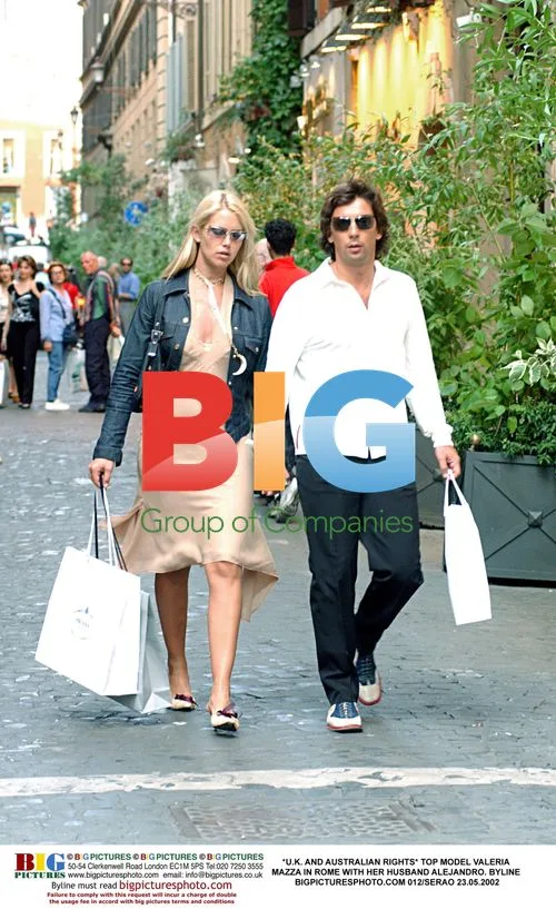 Valeria Mazza and Husband Alejandro in Rome